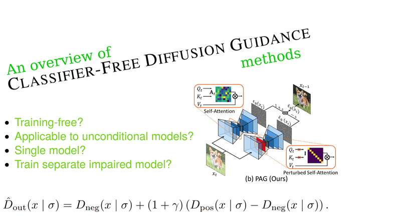 An overview of classifier-free diffusion guidance: impaired model guidance with a bad version of itself (part 2)